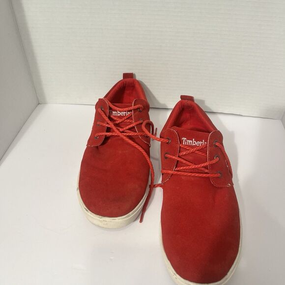 Timberland Red Suede Shoes Men's Size 10.5 - Picture 3 of 6